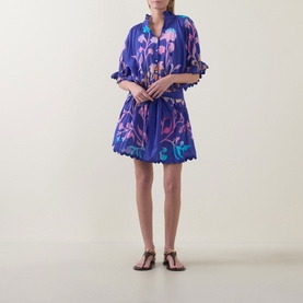 Majorelle Tie-Dye Mini Shirt Dress