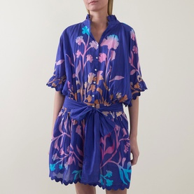 Majorelle Tie-Dye Mini Shirt Dress