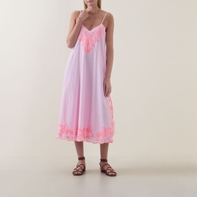 Butterfly Embroidered Slip Dress