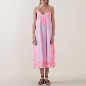 Butterfly Embroidered Slip Dress