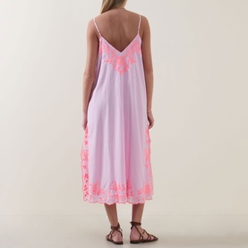 Butterfly Embroidered Slip Dress