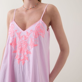 Butterfly Embroidered Slip Dress