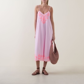 Butterfly Embroidered Slip Dress