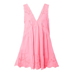 Embroidered Mini Flared Dress