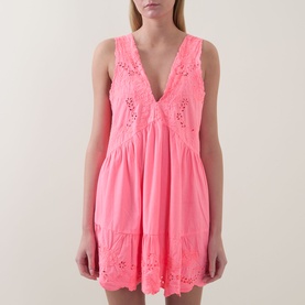 Embroidered Mini Flared Dress