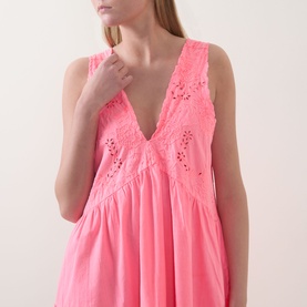 Embroidered Mini Flared Dress