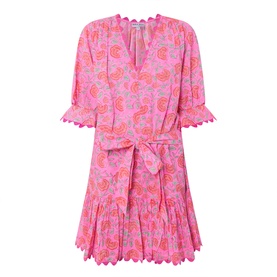 Patch Pocket Floral Mini Dress