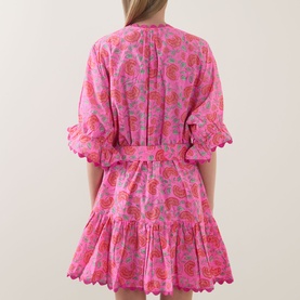 Patch Pocket Floral Mini Dress