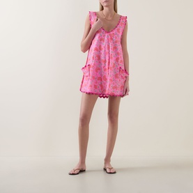 Belted Floral Mini Dress