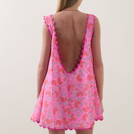 Belted Floral Mini Dress