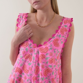 Belted Floral Mini Dress