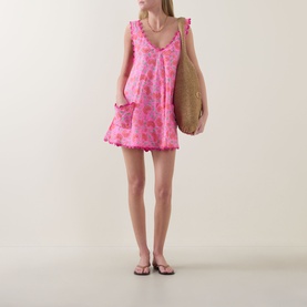Belted Floral Mini Dress