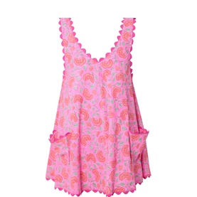 Belted Floral Mini Dress