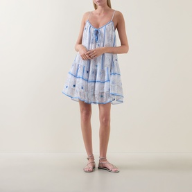 Mirror Embroidered Mini Dress