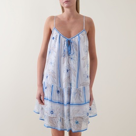 Mirror Embroidered Mini Dress