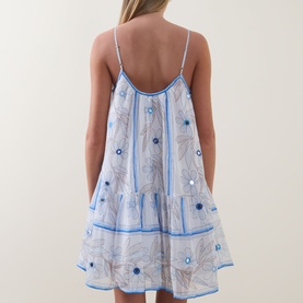 Mirror Embroidered Mini Dress