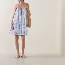 Mirror Embroidered Mini Dress