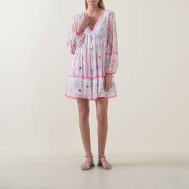 Mirror Embroidered Floral Mini Dress