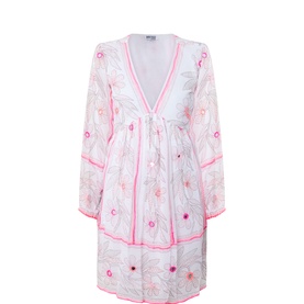 Mirror Embroidered Floral Mini Dress