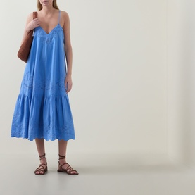 Embroidered Slip Dress