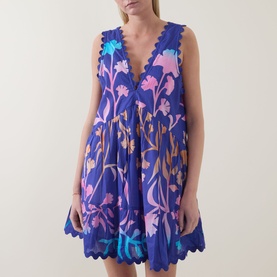 Majorelle Tie-Dye Mini Dress