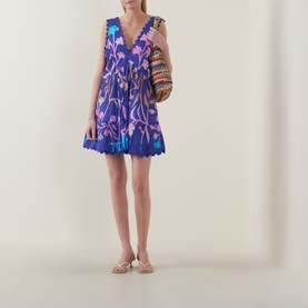 Majorelle Tie-Dye Mini Dress