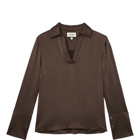 Marina Collared Silk Blouse