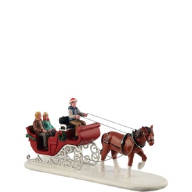 Holiday Sleigh Ride Figurine 10cm