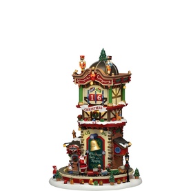 Christmas 'Time' Countdown Animated Building 34cm