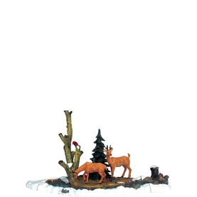 Feeding Deer Figurine 13cm