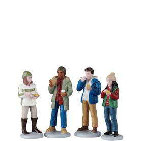 Food Truck Patrons Figurines Set of Four
