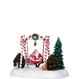 Santa Swing Animated Scene 13cm
