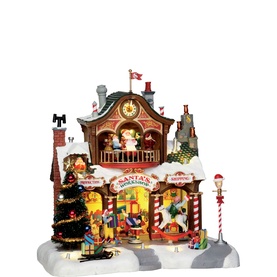 Santa's Workshop Animated Building 27cm