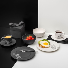 Manufacture Rock Blanc Mickey Mouse 8-Piece Breakfast Set
