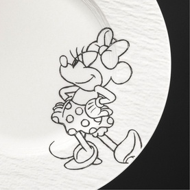 Manufacture Rock Blanc Mickey Mouse 4-Piece Breakfast Set