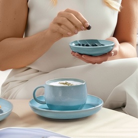 Perlemor Aqua Saucer Coffee Cup
