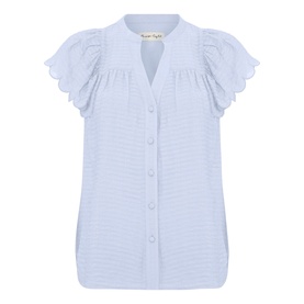 Aleasha Scallop Trim Blouse