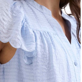 Aleasha Scallop Trim Blouse