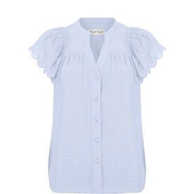 Aleasha Scallop Trim Blouse