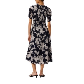 Avery Shadow Floral Smocked Flared Dress