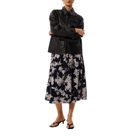 Avery Shadow Floral Smocked Flared Dress
