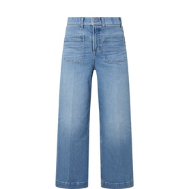 SPANXshape&reg;&nbsp;Authentic 360 Cropped Wide-Leg Jeans