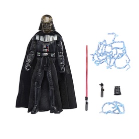 Star Wars Darth Vader action figure in black with red lightsaber, blue lightning force effects and accessories included