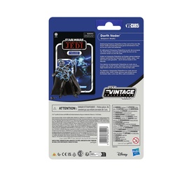 Star Wars The Vintage Collection Darth Vader action figure in retro-style card packaging with blue and black design.