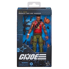 G.I. Joe Classified Series Bradley "Big Lob" Sanders action figure in box, with basketball and weapon accessories