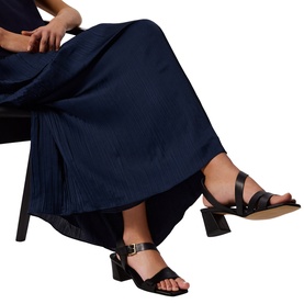 Asymmetric Buckle Block Heels