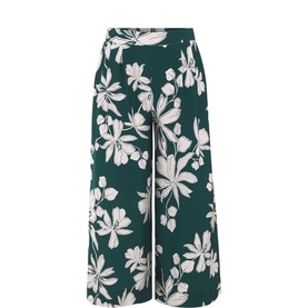 Josie Floral Print Cropped Trousers
