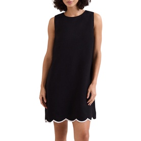Marta Scallop Trim Mini Shift Dress