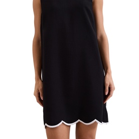 Marta Scallop Trim Mini Shift Dress