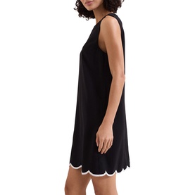 Marta Scallop Trim Mini Shift Dress